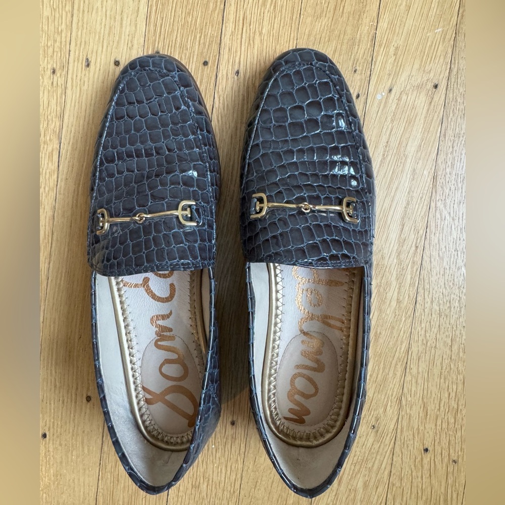 Sam Edelman Elaine Navy Croc Loafers - Like New